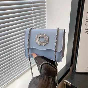 Small fresh messenger small square bag fashion niche handbag women s 2024 autumn new simple fashion shoulder bag чёрный