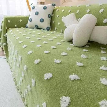 Small Fresh Sofa Cover Cloth Four Seasons Universal Non-Slip Cushion Ins Style Sofa Cover Full Covered Anti-Scratching Cover Towel 180*130cm