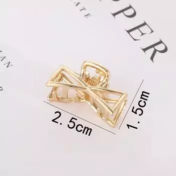 Small Geometric Hair Claw Clips Alloy Non Slip Barrettes French Style Snap Clips for Women Bangs Updo Invisible Hair Grippers