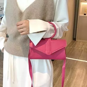 Маленькая сумочка ретро из ПУ кожи, наплечные сумки для женщин, дизайнерская сумка, желтая, оранжевая, конфетного цвета, женская мини-сумка через плечо, сумочки