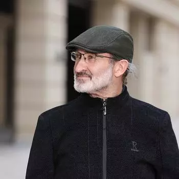 Small Head Circumference Literary Simplicity Beret Men and Women Retro Forward Cap Middle-aged Hat Duck Tongue Hat M56-58cm армия зеленый