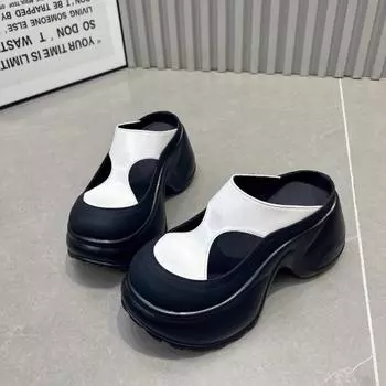 Small hollow bag head slippers women s outer wear summer new thick-soled muffin versatile casual fashion sandals 35