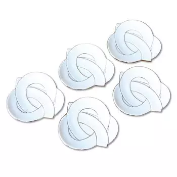 Small Japanese Japanese lucky Arita platinum wire small gift box included plate, plate, 11cm, tableware, charm, ware, musubi, plate, silver, 5-piece