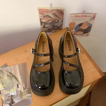 Small leather shoes women s new spring and summer fashion versatile with skirt platform height increase sweet and cool Mary Jane single shoes 35