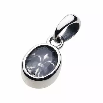 Small Lily Pendant Crystal 925 Silver p0696 [Cenote] [Silver Accessories]