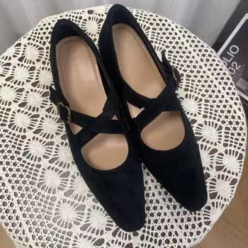 Small man inner height increase 7cm Mary Jane women s shoes high heel autumn new thick heel single shoes 34