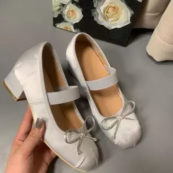 Small man inner height increase 7CM summer new thick heel ballet single shoes women s outer wear temperament versatile Mary Jane women s shoes 34