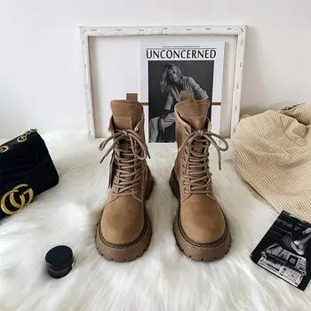 Small Martin boots women s new spring, autumn and winter versatile thick-soled high-end small short boots 35