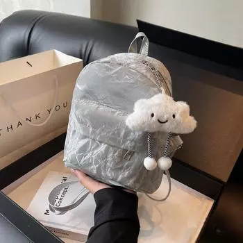 Small mini backpack 2025 new fashion sense travel light schoolbag women go out small backpack