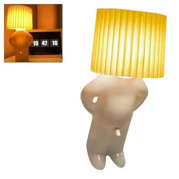 Small Night Light Novel A Little Shy Man Creative Lamp Naughty Boy Cute Boy Night Light LED Table Lamp Home Decoration Nice Gift US жёлтый