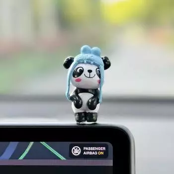 Маленькая панда Орнамент Исцеление Эмоциональная Стабильность Автомобильные Аксессуары Рабочее Место Декомпрессия Украшения Стола