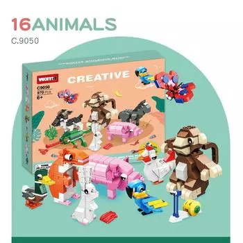 Small Particle Assembly Building Block Small Animal Zodiac Children S Teaching Activities Gifts