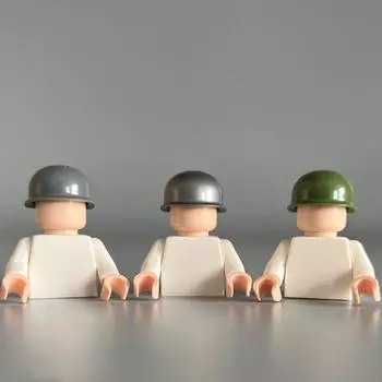 Маленький строительный блок, миниатюрные аксессуары, волосы, шляпа, военное снаряжение M1, военная каска США, 0,1 кг