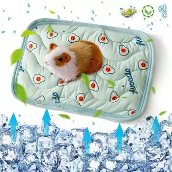 Small Pet Cooler Mat Summer Ice Silk Cool Feeling Pet Mat Hamster Kennel Mat Guinea Pig Chinchilla Rabbit Small Pet Cooling Mat 21X16CM