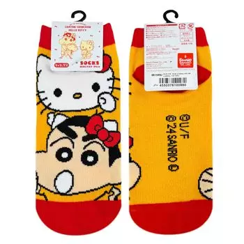 Small Planet Character Socks Sanrio Shin-chan/Kitty Women s 23-25cm