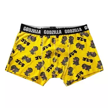 Small Planet Godzilla Boxer Briefs with Logo Illustration Men s (Size M)