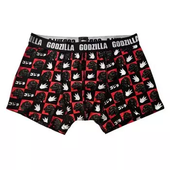 Small Planet Godzilla Boxer XL Men s Briefs, Black, Red,