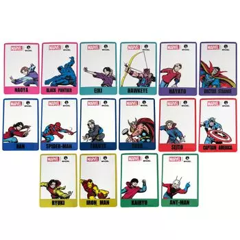 Small Planet Marvel Marzel Comic Pattern Blind Clear Card Set of 2 Complete Set of 8 Types