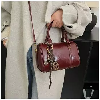 Маленькая портативная сумка премиум-класса с диагональным крестом винтажная сумка Boston Bag