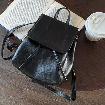 Small Retro Brown Backpack Women s Spring and Summer Simple Literary All-in-one Shoulder Bag