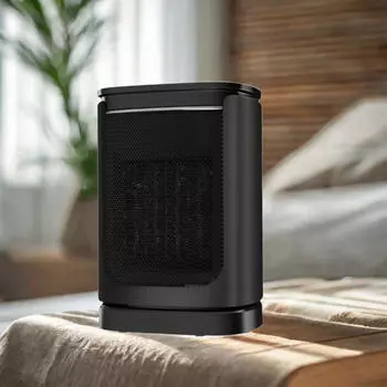 Small Space Heater Personal Overheat Protection Digital Display Mini Ceramic Fan