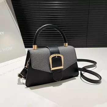 Small square bag 2025 new fashion versatile shoulder messenger bag high sense solid color retro women s bag чёрный