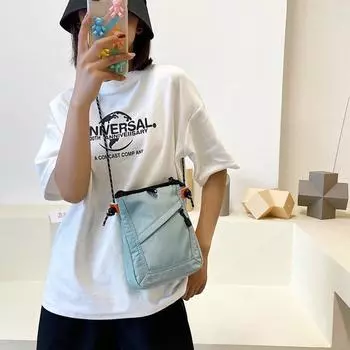 Маленькая квадратная сумка-мессенджер, мини-водостойкая дорожная сумка, повседневная сумка через плечо чёрный