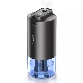 Small Tabletop Humidifier Steel Plate Digital Remaining Level Display Powerful Ultrasonic USB Rechargeable Cordless 2600mah Large Aroma Air Car 7