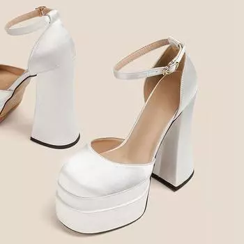 Small thick heel waterproof table high heels engagement banquet shoes not tired feet main wedding dress wedding shoes artifact 2024 new 35