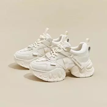 Small waist breathable dad shoes women s autumn 2024 new small thick sole height increase versatile casual sports shoes 35