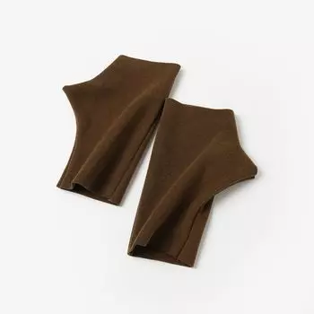 Small Warm Leather Women s Half Finger Heattech Gloves Cold-Proof Office Cycling Can Wear Pure Color Velvet Gloves Autumn and Winter Yellow Green M