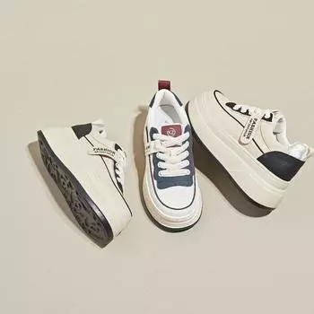 Small White Shoes Female Spring Within The High Plate Shoes Muffin Thick Bottom Hundred with Sports and Leisure Women s Shoes Summer 34 темно-синий