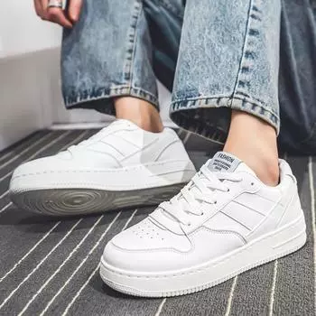 Small White Shoes Men s Summer Breathable Trend White Shoes White Board Shoes Sports Casual Men s Shoes Spring 39