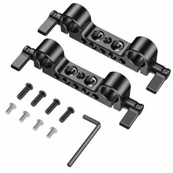 SMALLRIG 15 мм стержневой зажим 2 шт. 15 мм стержневой фиксатор ручка 15 мм двойной стержневой зажим 1/4 дюйма с внутренней резьбой стержневой зажим-2061