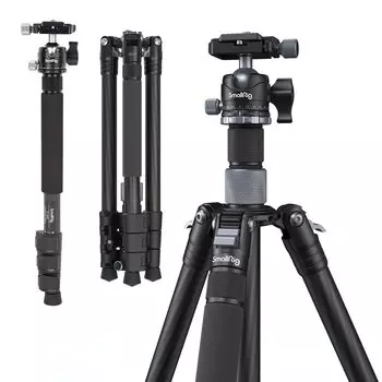 SmallRig Carbon Fiber Tripod with Center Load Capacity Video Camera Overall Height Carbon Low Center of Panoramic Tripod Quick Shoe Professional