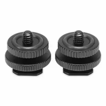SmallRig Cold Shoe Mount Adapter, 2 Pieces, Threaded Shoe, 1/4 Screw Shoe Adapter, Compatible with Video Camera/SLR, DSLR Rig-1631