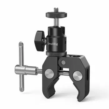 SMALLRIG Super Clamp Rod Clamp Ball Head Mount with 1/4 Inch Thread Crab Scissor Clamp Kit with Free Head Capacity up to 1.5kg Clamping Range 15-40mm