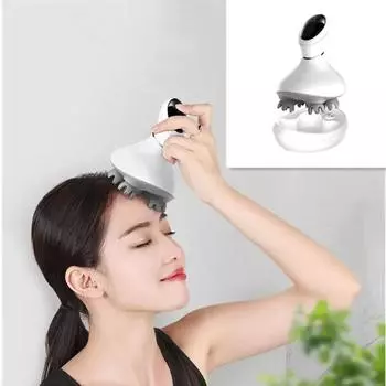 Smart 3D Head Massage Instrument USB Charging Wireless Head Massage Device Stress Relax Body Massager Massage & Relaxation Tool белый