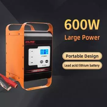 Smart 600 Вт/400 Вт 12 В 24 В мощное автомобильное зарядное устройство свинцово-кислотный литий 50A-30A лодка авто вилочный погрузчик ячейка для хранения быстрая зарядка