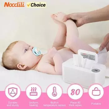 Smart Baby Wet Tissue Heater Wipe Warmer With Display Screen Portable Heater Wipe Dispenser Napkin Heating Tissue Box Baby Care