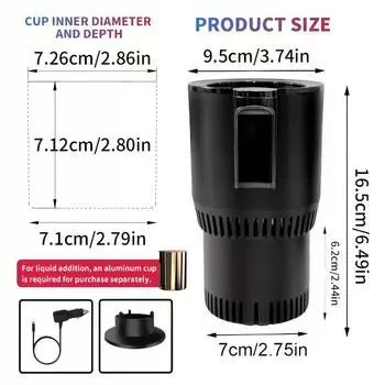 Smart Car 2-In-1 Hot And Cold Cup Drinks Holder Home Fast Refrigeration Cooling/Heating Dual-Function Car Cup Holder
