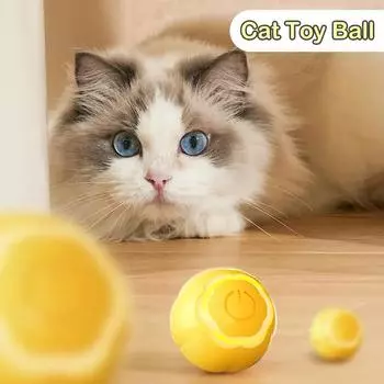 Smart Cat Toys USB Rechargeable Automatic Rolling Balls Electric Self-moving Interactive Pet Toy for Kitten Dog Indoor Playing зелёный