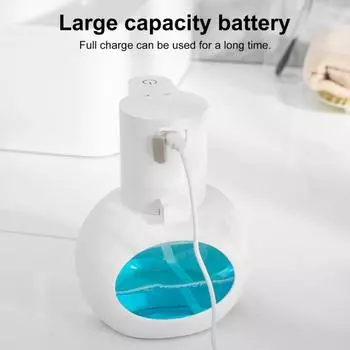 Умный зарядный автоматический дозатор мыла Длительный срок службы батареи Мгновенная подача пены Перезаряжаемая пена чёрный