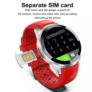 Смарт-часы 4G, 1 ГБ + 16 ГБ, 1,39 дюйма, 8-мегапиксельная камера, SIM-карта, телефонный звонок, Wi-Fi, GPS, умные часы с подключением Android IOS Android 9.0 красный