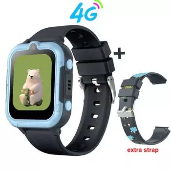 Смарт-часы 4G, детские часы-телефон с 7 играми, видеозвонок, монитор обратного вызова SOS, IP67, водонепроницаемые детские умные часы с GPS-приемником.