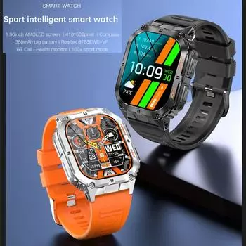 Смарт-часы AMOLED для мужчин, компас, Bluetooth-вызов 410*502, AI Voice, Bluetooth-вызов, IP68, водонепроницаемые спортивные умные часы для мужчин