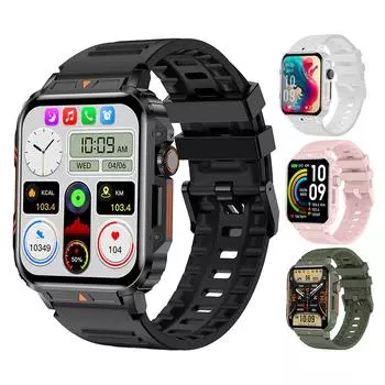 Смарт-часы для мужчин и женщин, монитор артериального давления и сердечного ритма, IP68 водонепроницаемые смарт-часы, фитнес-трекер, спортивные часы для Android IOS чёрный