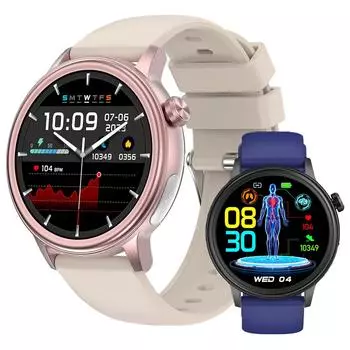Смарт-часы ET470 1,39 дюйма ЭКГ + PPG AI Голосовой Bluetooth-вызов Мужчины Женщины Наручные часы Мониторинг здоровья Спорт Фитнес Смарт-часы