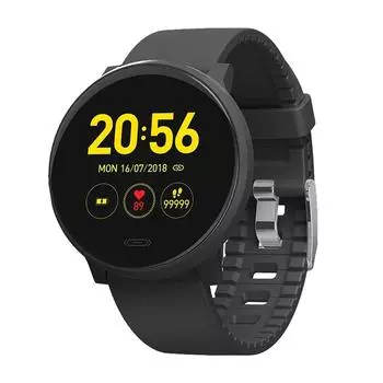 Смарт-часы, фитнес-трекер для Android Ios, спортивные удобные часы для сна, монитор температуры тела, умные часы чёрный