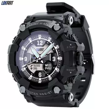 Смарт- часы LOKMAT ATTACK с экраном 1.28 дюйма, защитой от воды IP68, пульсометром и шагомером